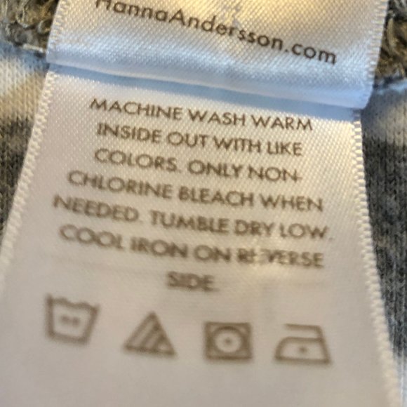 HANNA ANDERSSON - Infant Sleeper - Size 3-6 mo - White & Gray stripes - Picture 7 of 7